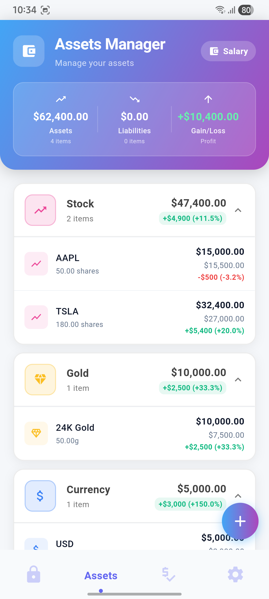 Assets Manager — Light Mode