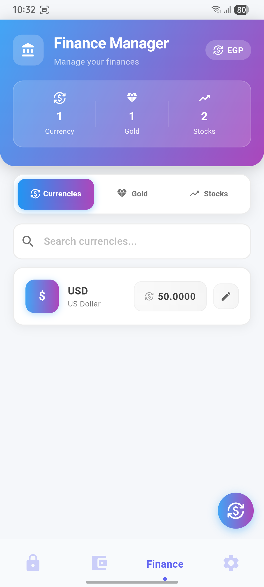 Finance Manager — Light Mode